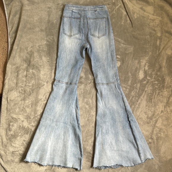 Women's By Together Light Blue Flare Jeans, Size Small - Picture 7 of 7